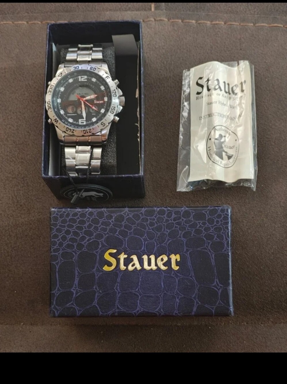 Stauer Compendium Hybrid Men's Watch (Model 19093) New In Box